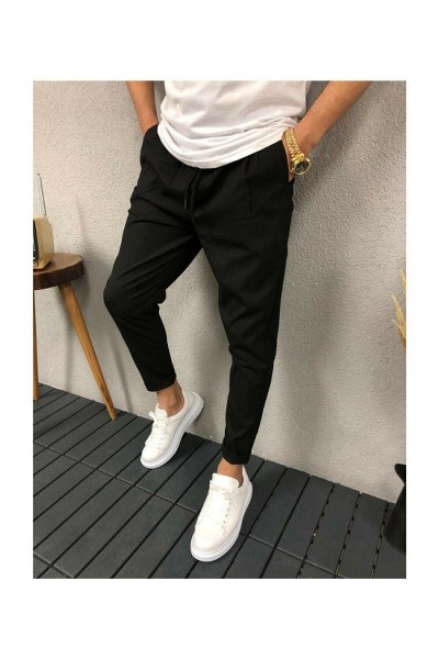  Erkek Siyah Jogger Pantolon